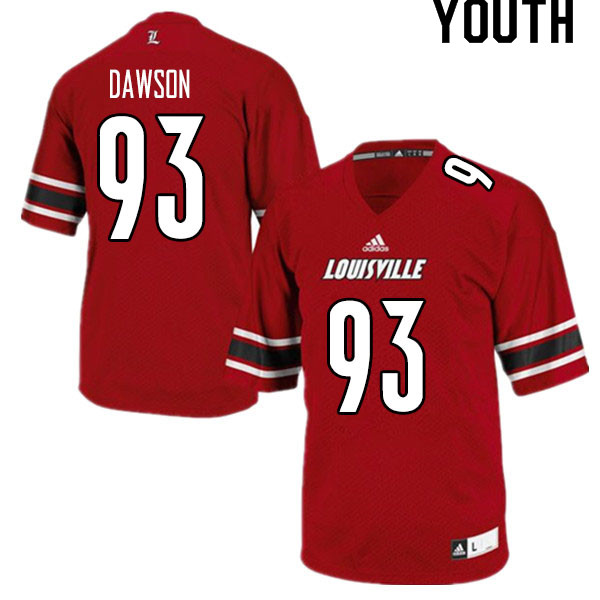 Youth #93 Jared Dawson Louisville Cardinals College Football Jerseys Sale-Red